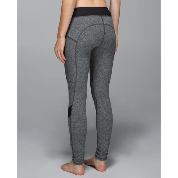 Lululemon Motivate Pant Heathered Speckled Black/Grey Size 6 - Picture 2 of 9